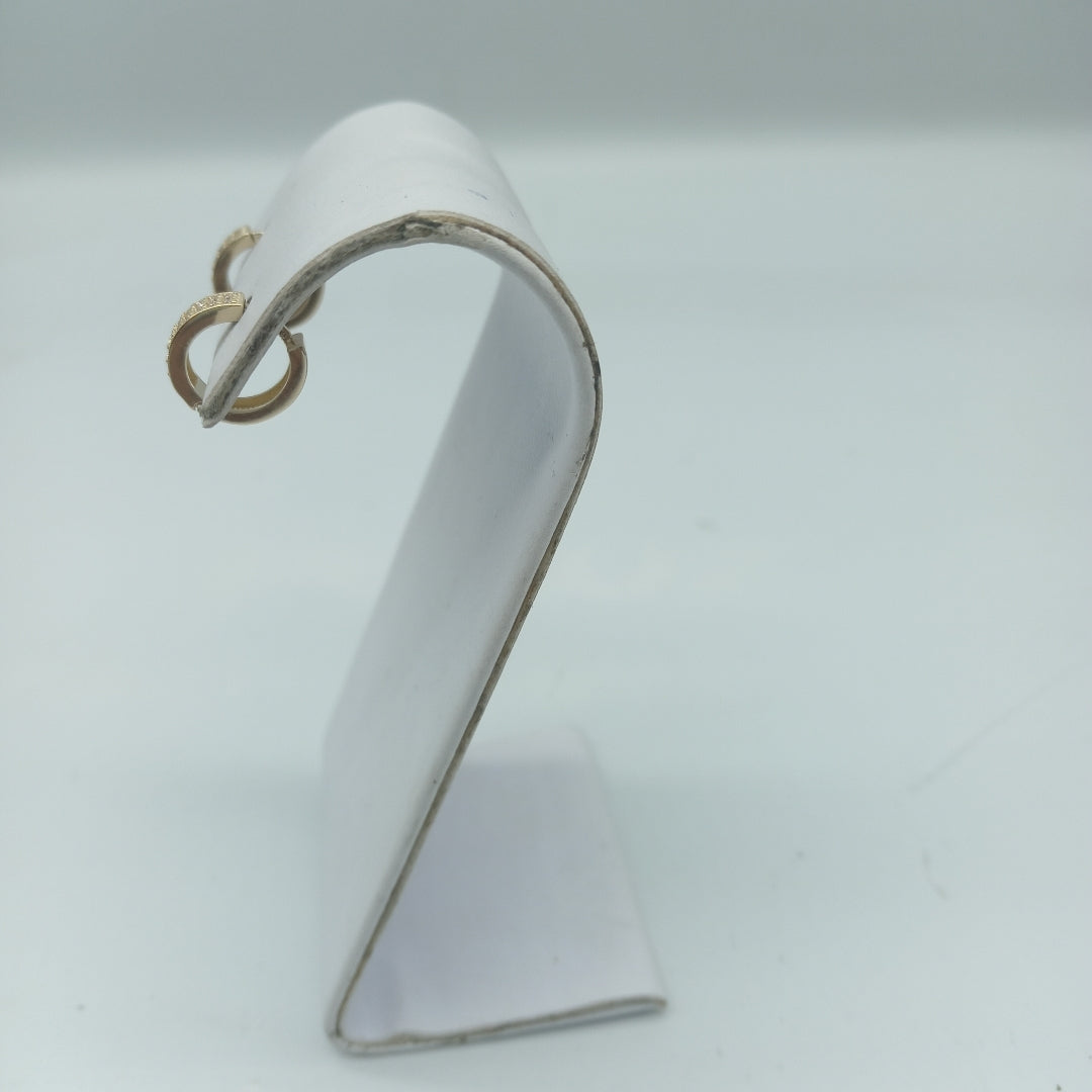 ARETES HUGGIES C CIRCONIAS 14K 2.2 GR (NUEVO)