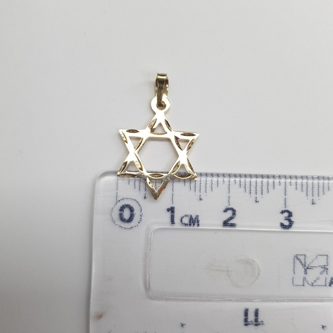 DIJE TEJIDO ESTRELLA DE DAVID 14K 0.5 GR (NUEVO)