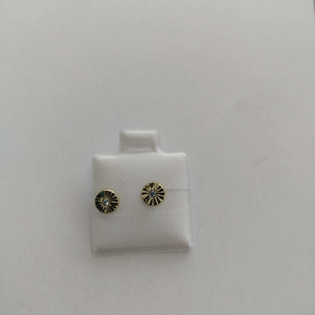 BROQUELES BROQUEL FIG BOTON C CIRCONIA 14K 0.2916 GR (NUEVO)