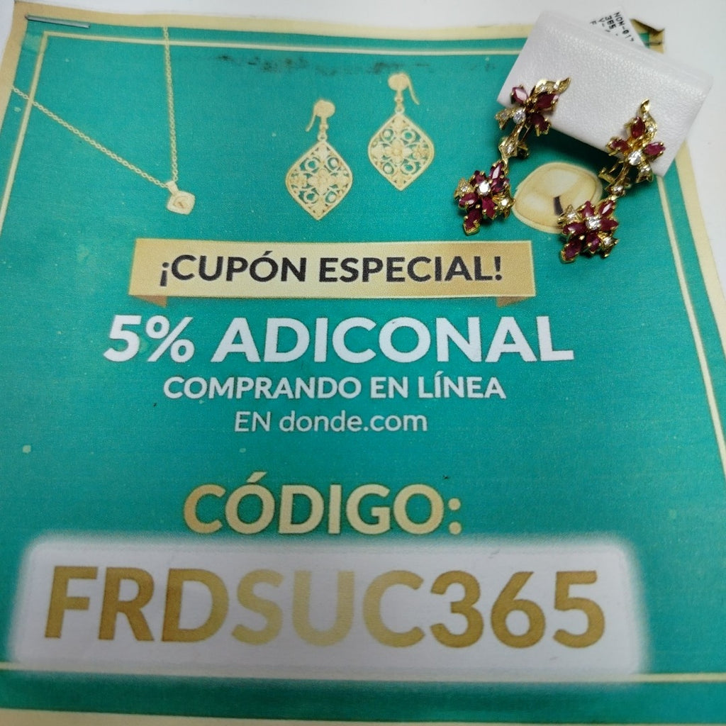 ARETES PAR ORO 14 K 5.3 GRMS (SEMINUEVO)