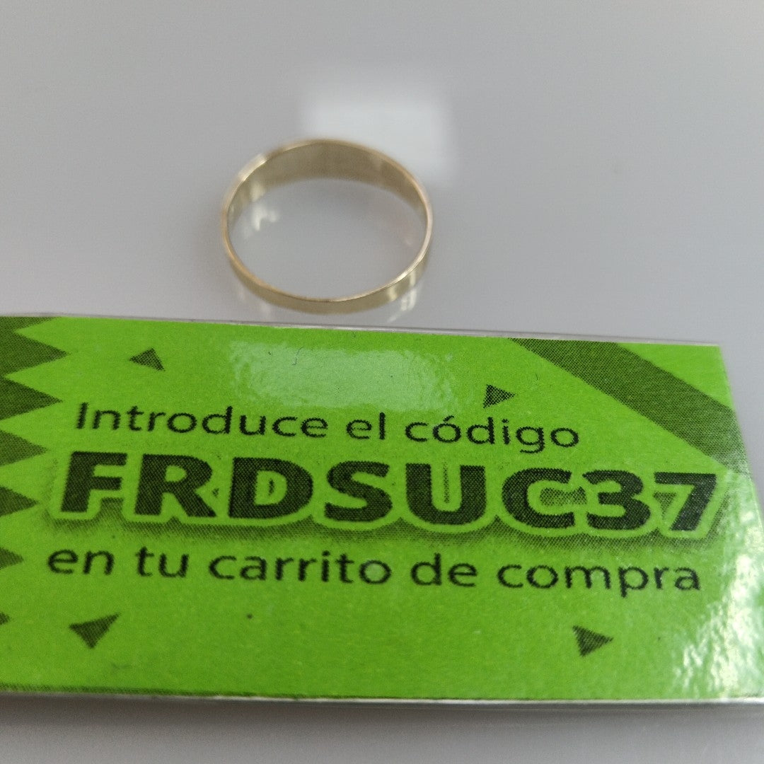 ANILLOS ARGOLLA DE LA SUERTE 10K TALLA 9 1.3 GR (NUEVO)