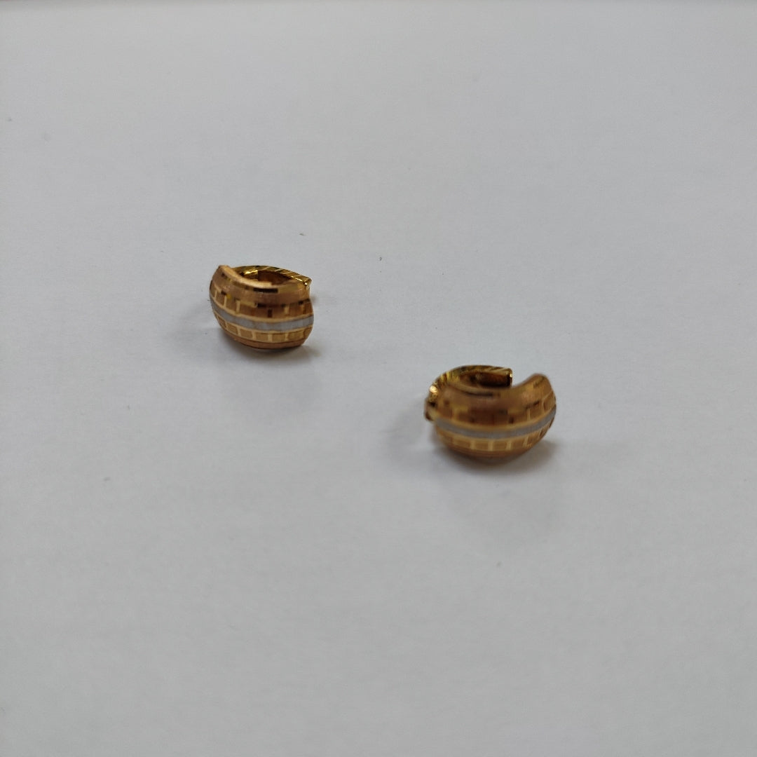 ARRACADAS PAR ORO COMBINADO 14 K 3 GRMS (SEMINUEVO)