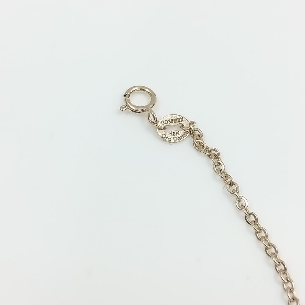 PULSERA ESPECIAL CON CORAZONES 10K 18 CM 1.2 GR (NUEVO)