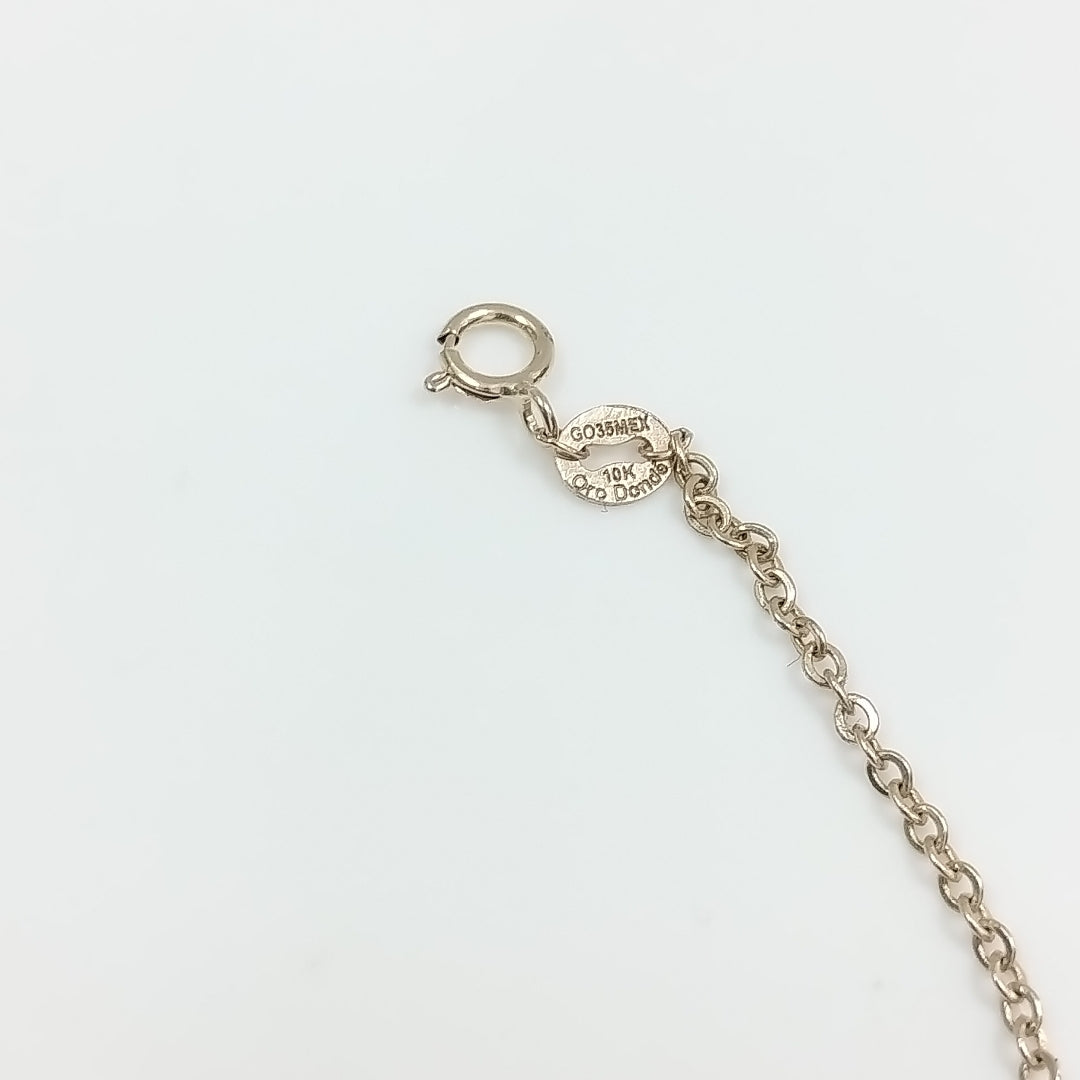PULSERA ESPECIAL CON CORAZONES 10K 18 CM 1.2 GR (NUEVO)