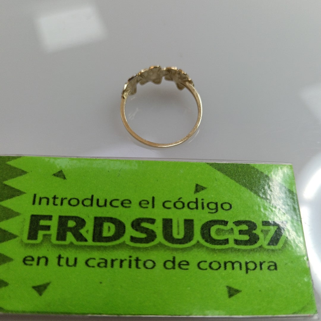 ANILLOS ANILLITO FIG FLORES 10K TALLA 7 1.2 GR (NUEVO)