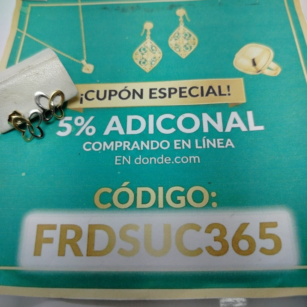 BROQUELES PAR ORO, ORO BLANCO 14 K 1.5 GRMS (SEMINUEVO)