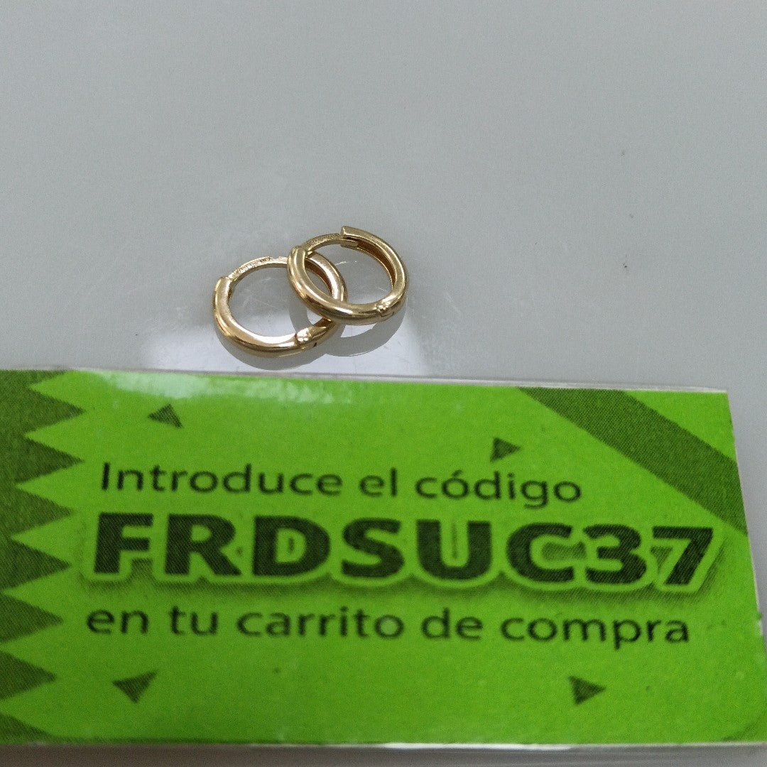 ARETES ARRACADAS LISAS 10K 1.1 GR (NUEVO)