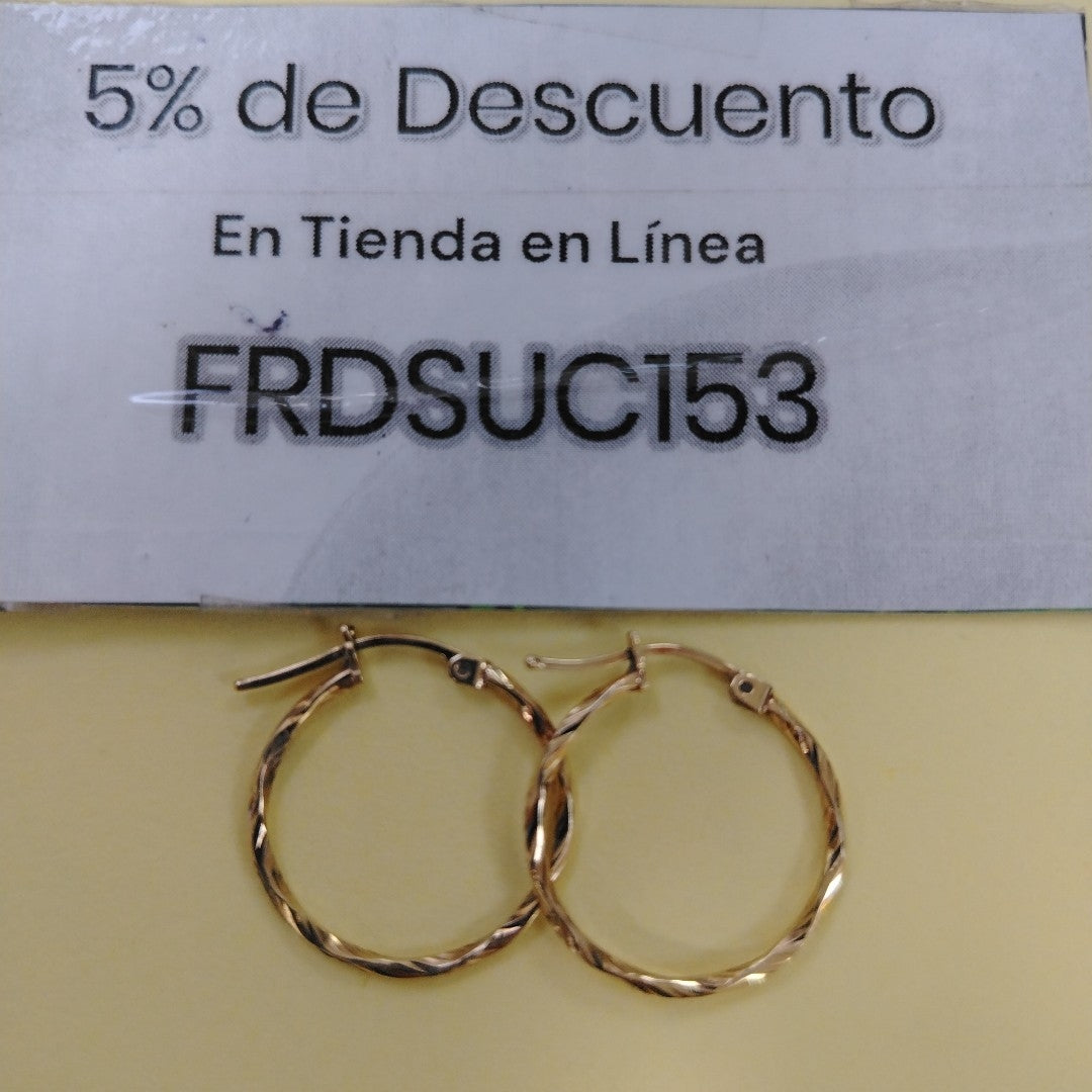 ARRACADAS PAR ORO 10 K 1.3 GRMS (SEMINUEVO)