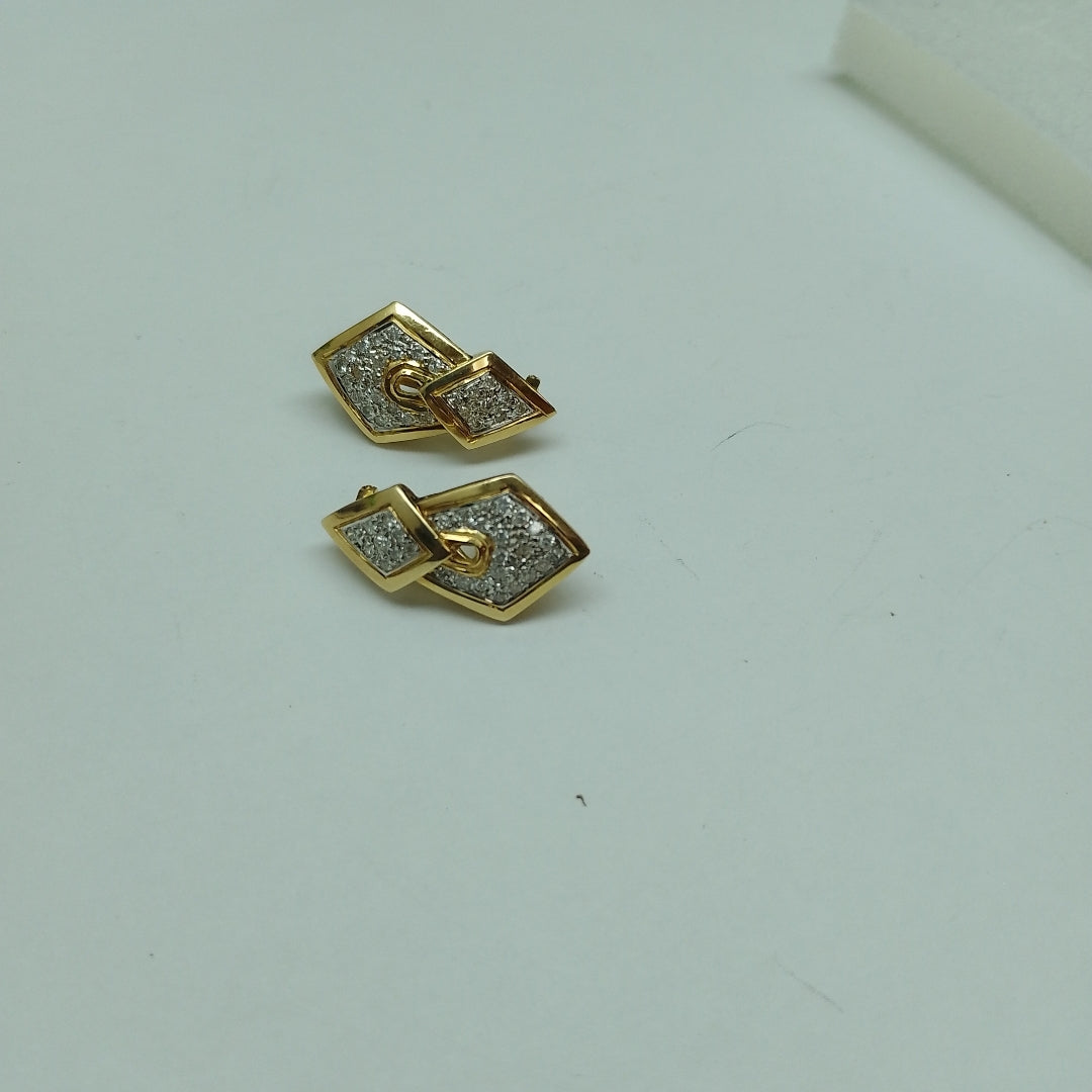 ARETES PAR ORO,RODIADO 14 K 8,50 GRMS (SEMINUEVO)