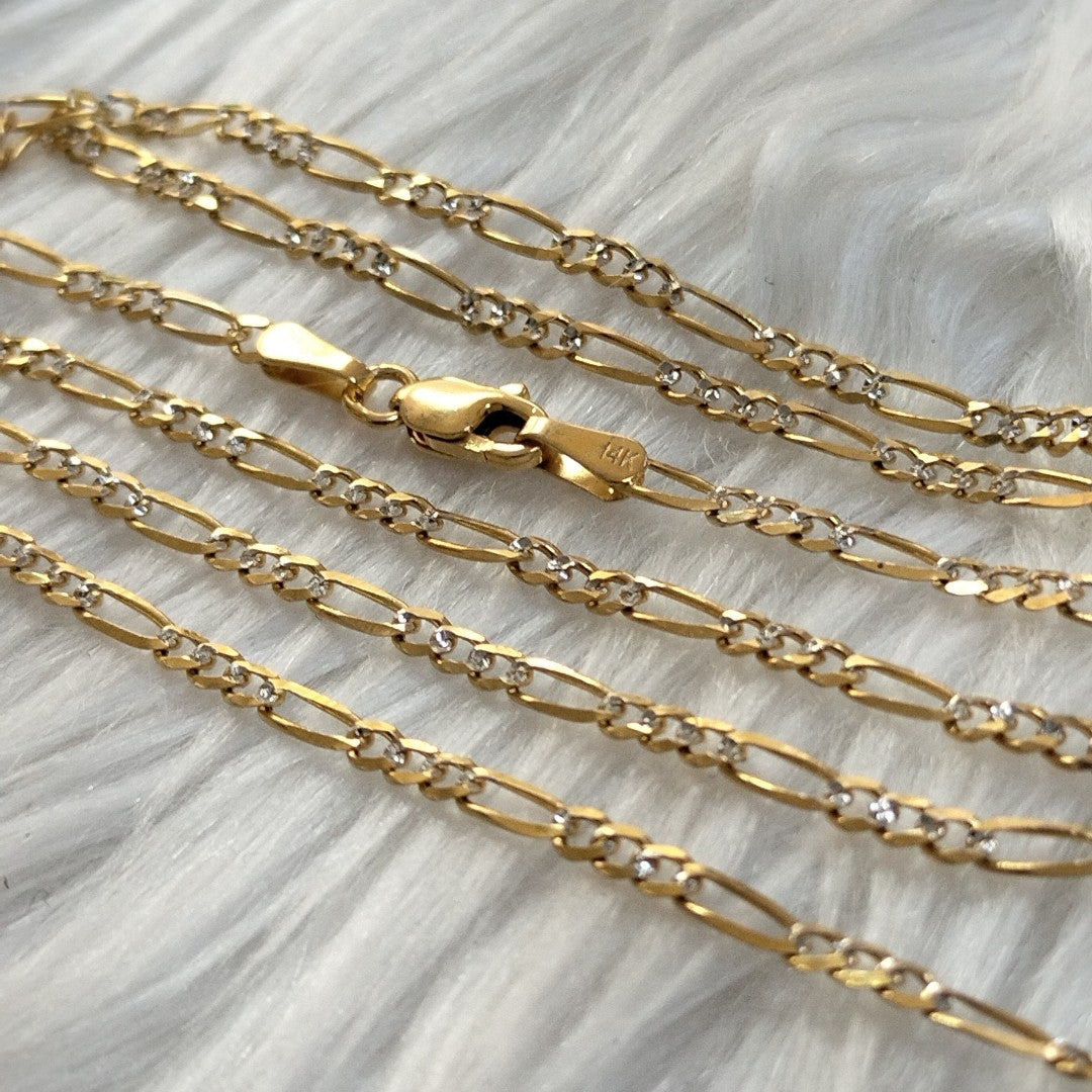 CADENA 3X1 DIAMANTADA 14K 60 CM 5.2 GR (NUEVO)