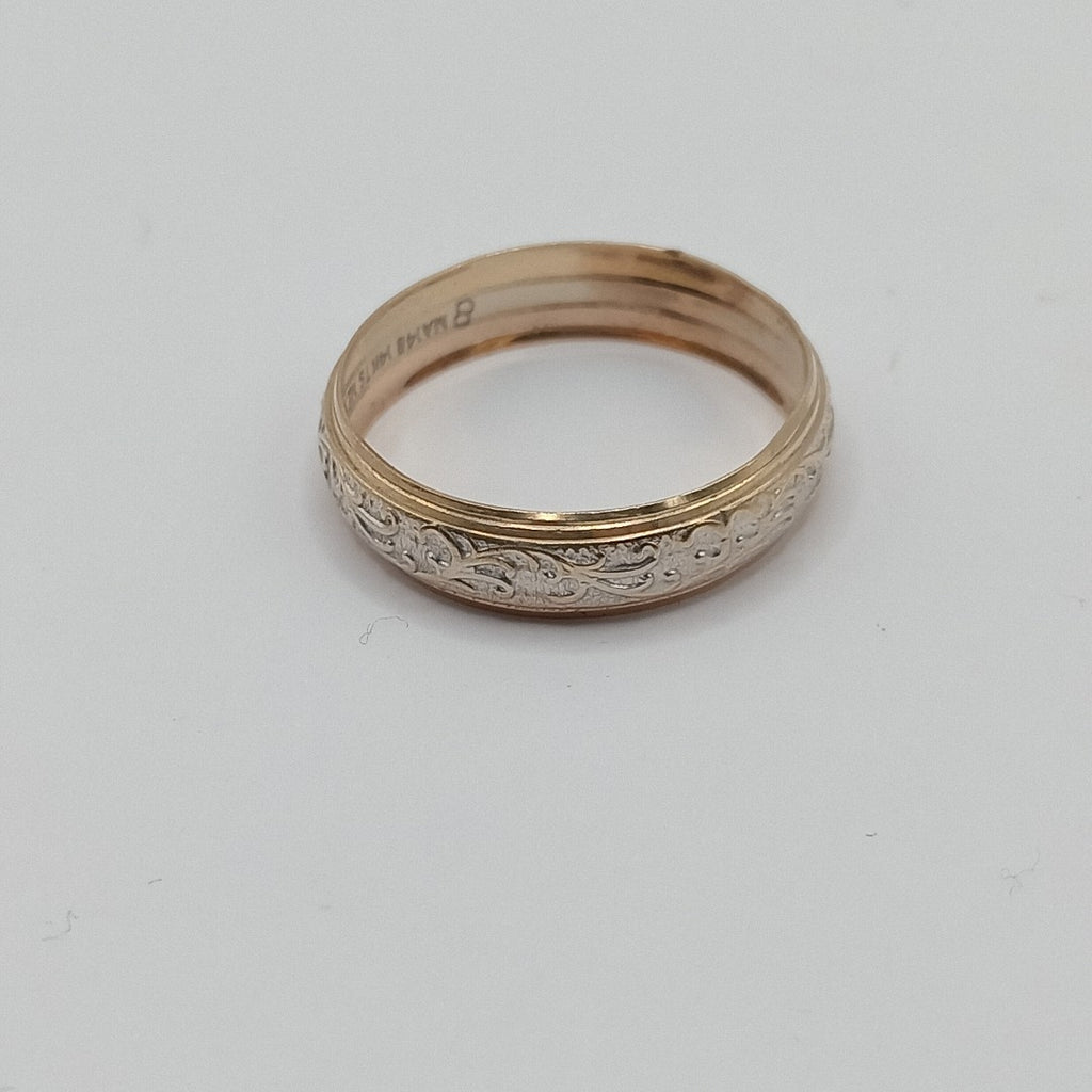 ARGOLLA ORO, ORO COMBINADO 10 K 3.2 GRMS (SEMINUEVO)