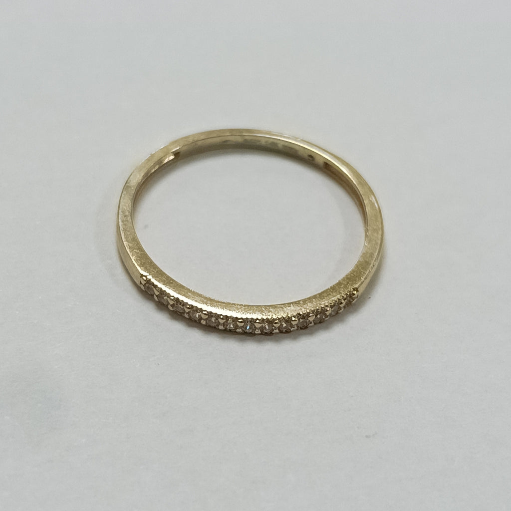 ANILLO ARGOLLA C CIRCONIAS 14K 9 TALLA 1.4 GR (NUEVO)
