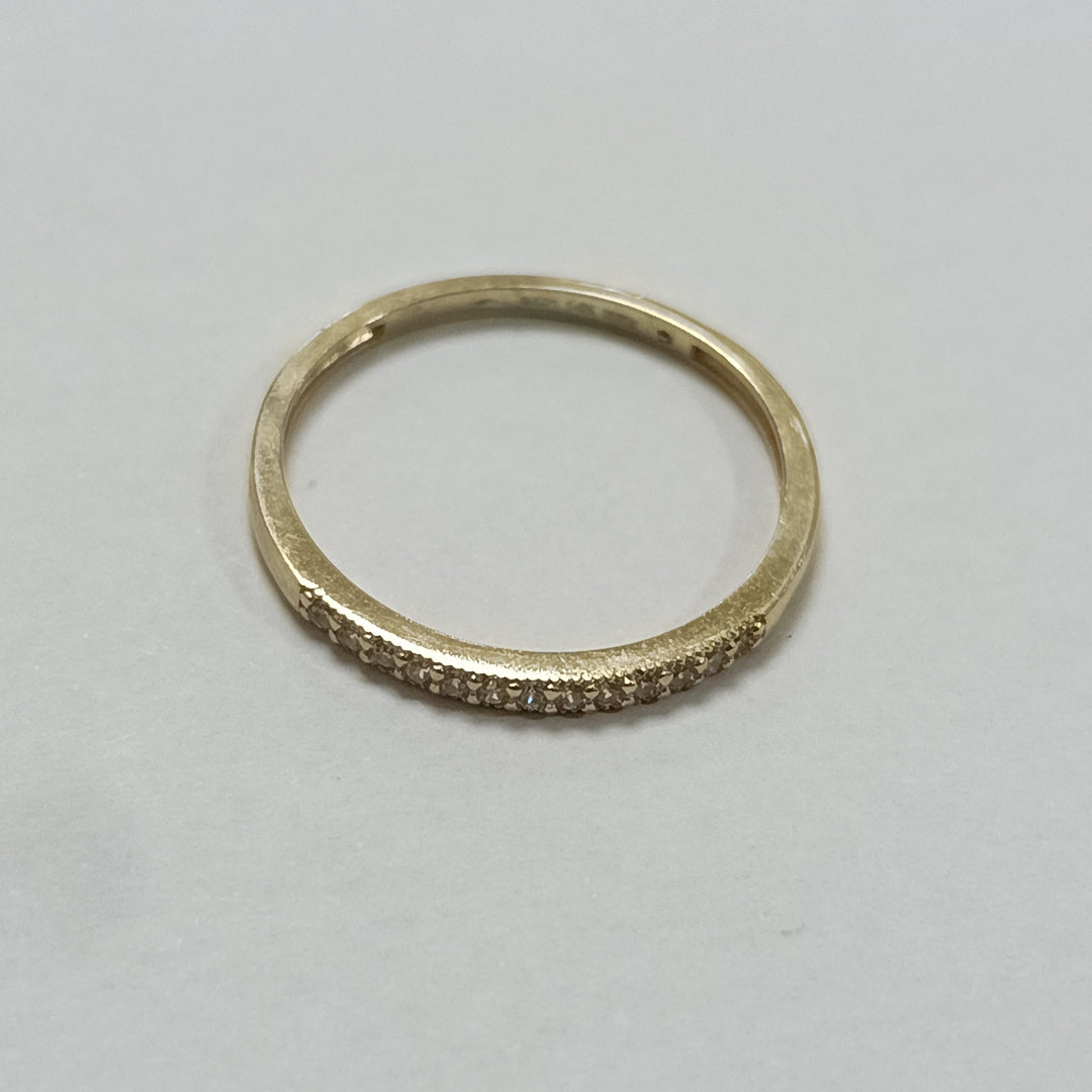 ANILLO ARGOLLA C CIRCONIAS 14K 9 TALLA 1.4 GR (NUEVO)