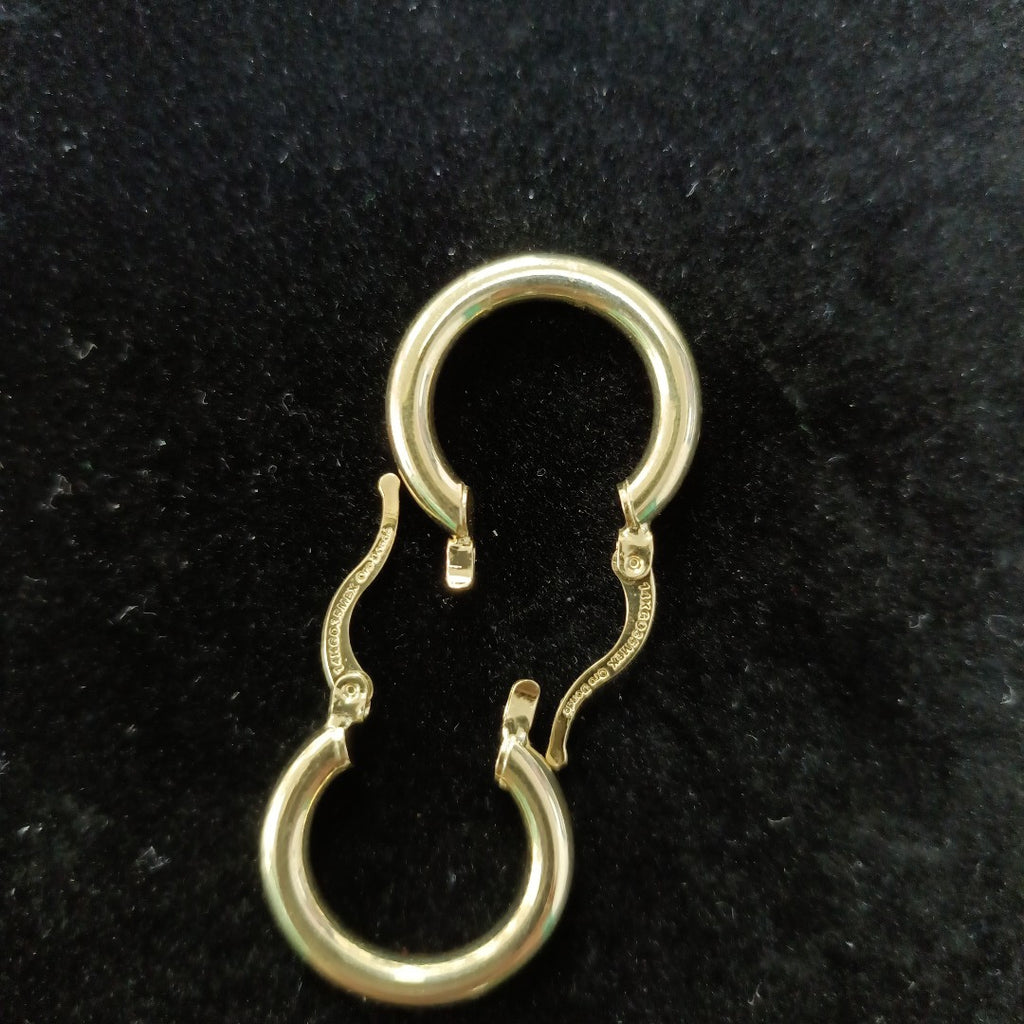 ARETES TEJIDO ARRACADAS LISAS 14K 1.6 GR (NUEVO)