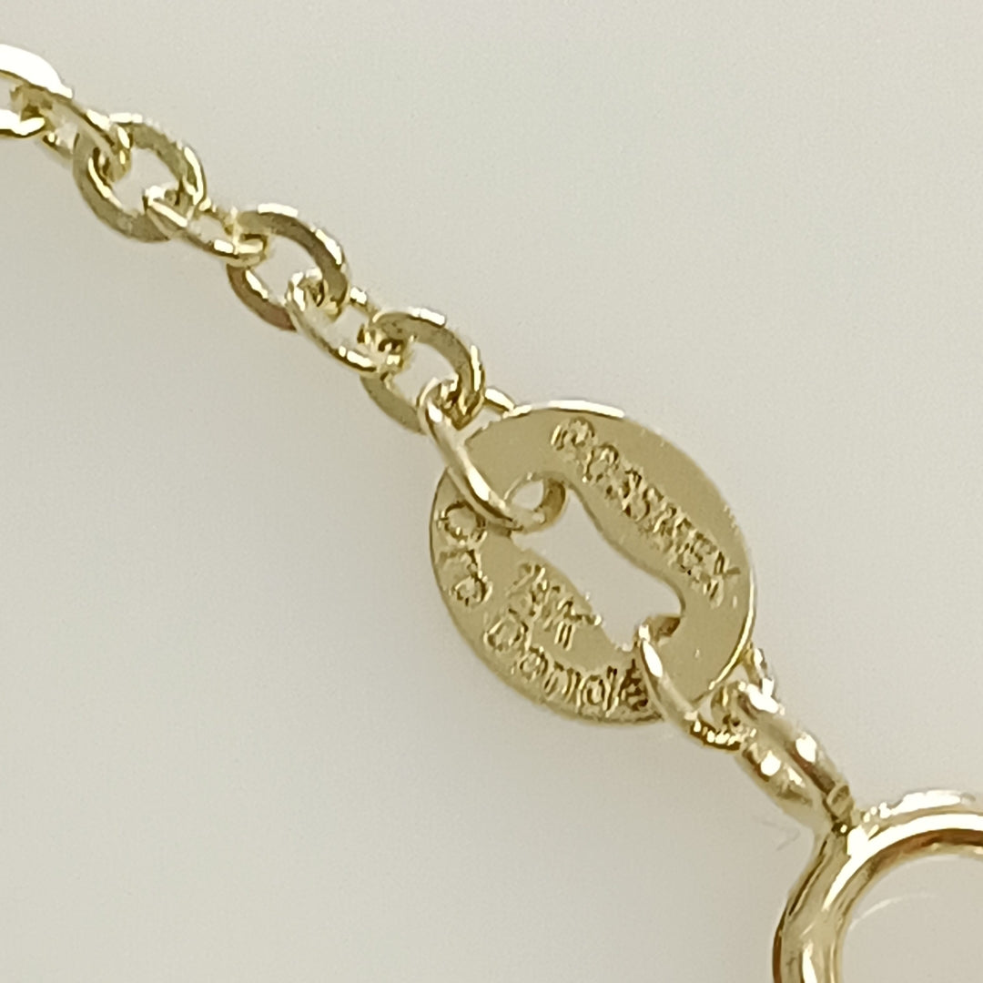 PULSERA TEJIDO ESPECIAL CON BOLITAS 14K 18 CM 1.7 GR (NUEVO)