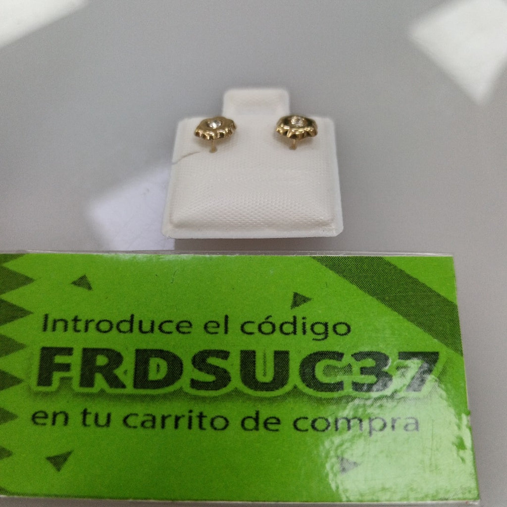 BROQUELES BROQUEL FIG FLOR C CIRCONIA 14K 0.2581 GR (NUEVO)