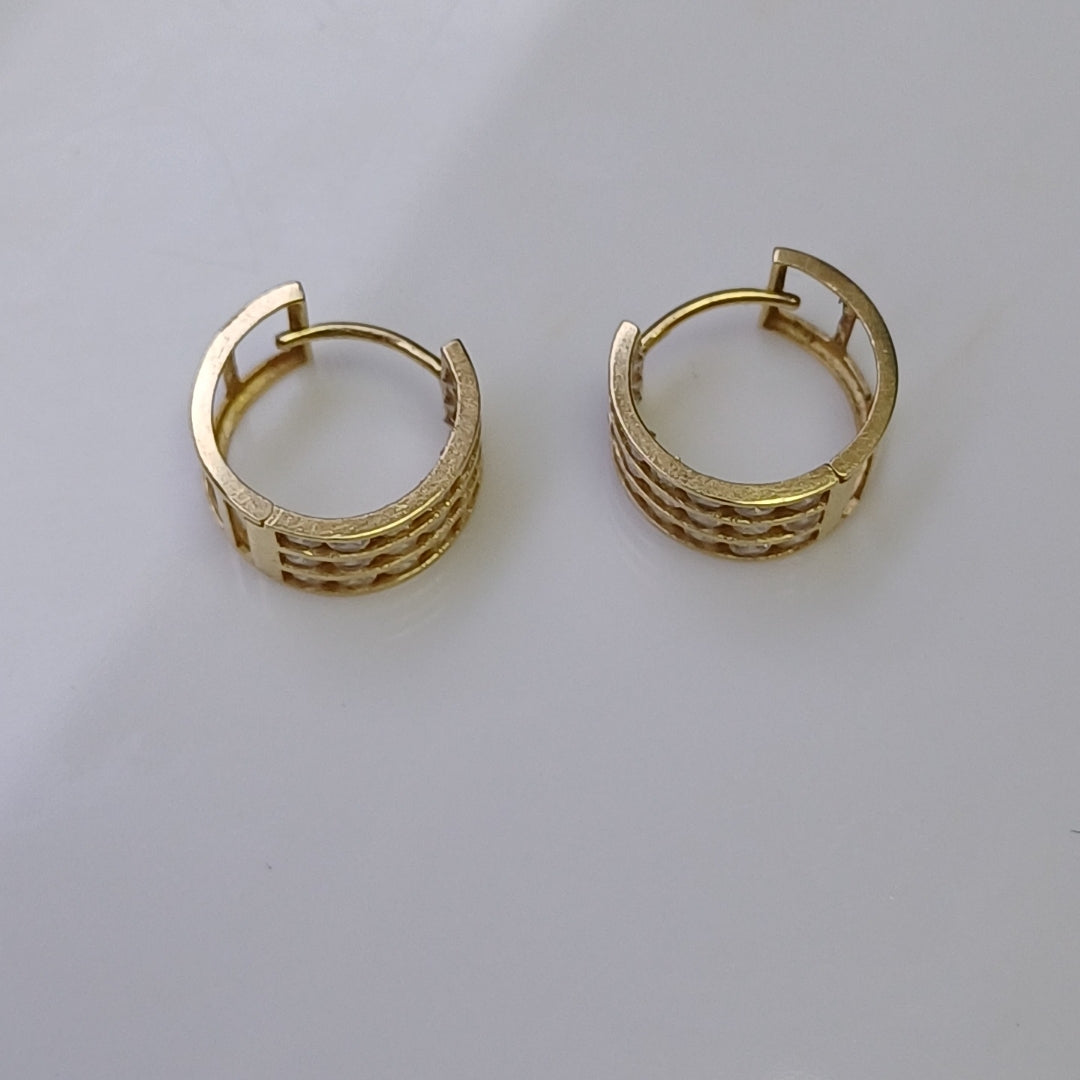 ARRACADAS PAR ORO 14 K 2.3 GRMS (SEMINUEVO)