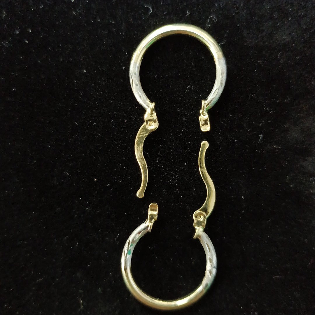 ARETES ARRACADAS COMBINADAS 14K 1.2 GR (NUEVO)