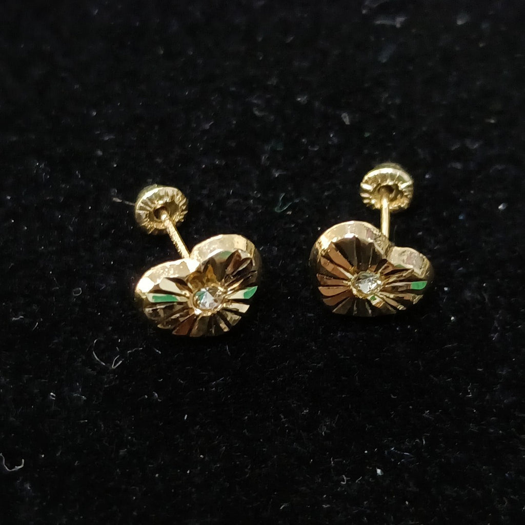 BROQUELES BROQUEL FIG CORAZON C CIRCONIA 14K 0.2603 GR (NUEVO)
