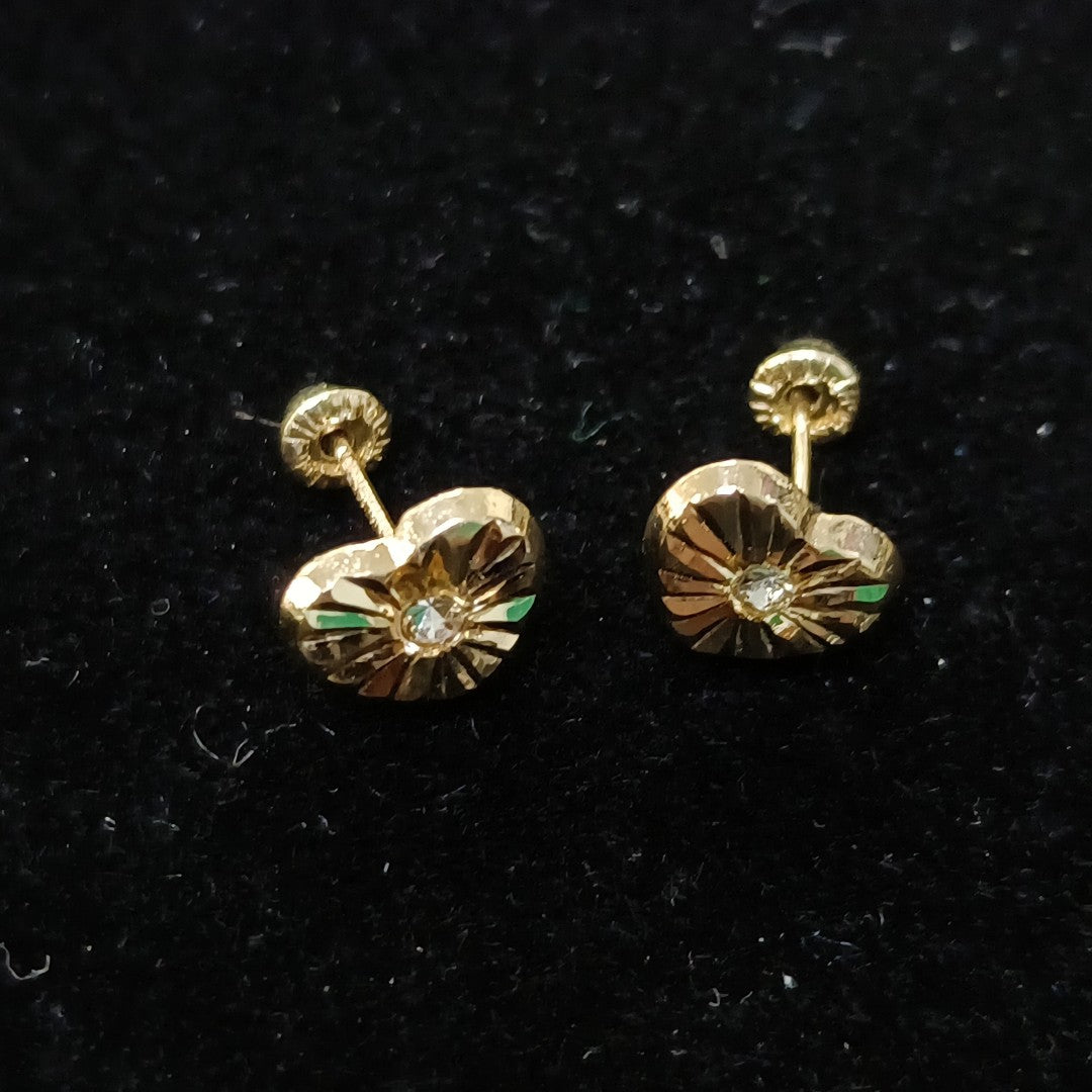 BROQUELES BROQUEL FIG CORAZON C CIRCONIA 14K 0.2603 GR (NUEVO)