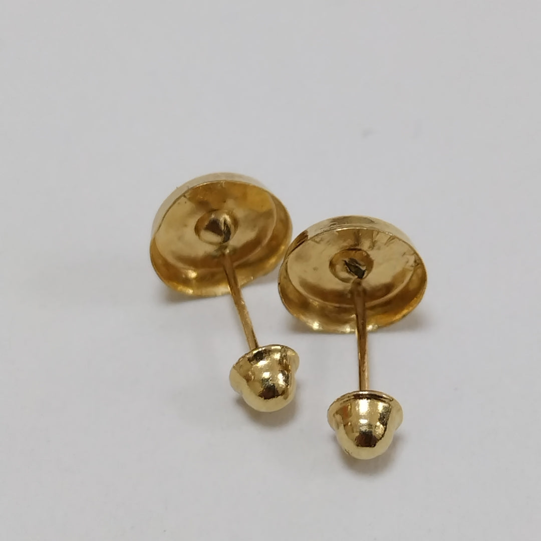 BROQUELES BROQUEL FIG BOTON C CIRCONIA 14K 0.2916 GR (NUEVO)