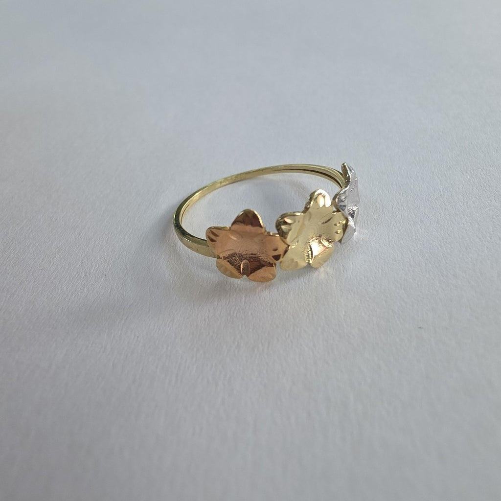 ANILLOS ANILLITO FIG FLORES 10K TALLA 8 1.2 GR (NUEVO)