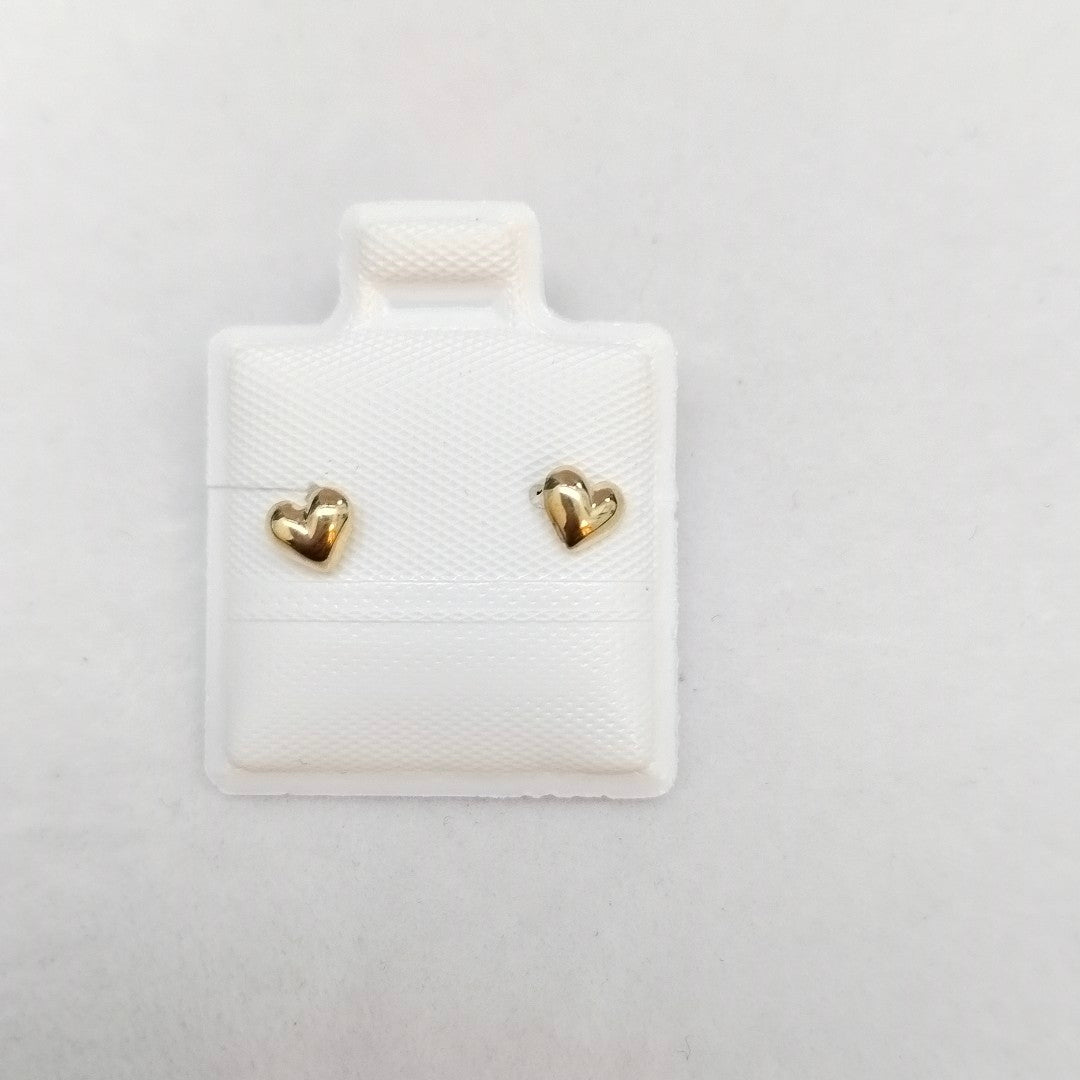 BROQUELES BROQUEL FIG CORAZON LISO 14K 0.1987 GR (NUEVO)