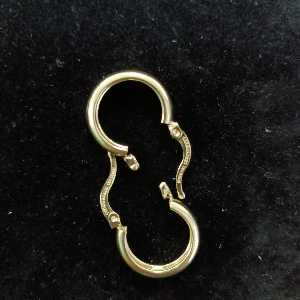ARETES TEJIDO ARRACADAS LISAS 14K 2.1 GR (NUEVO)
