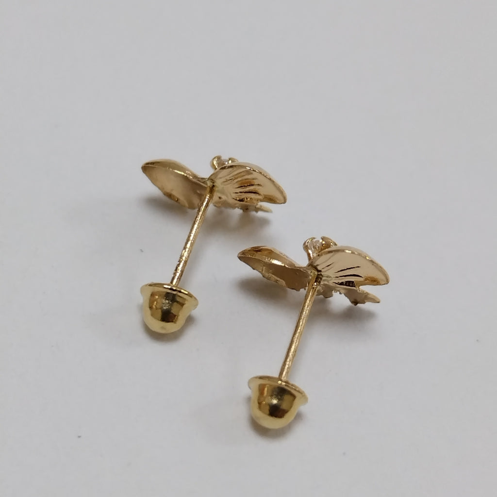 BROQUELES BROQUEL FIG MOÑO C CIRCONIA 14K 0.2441 GR (NUEVO)