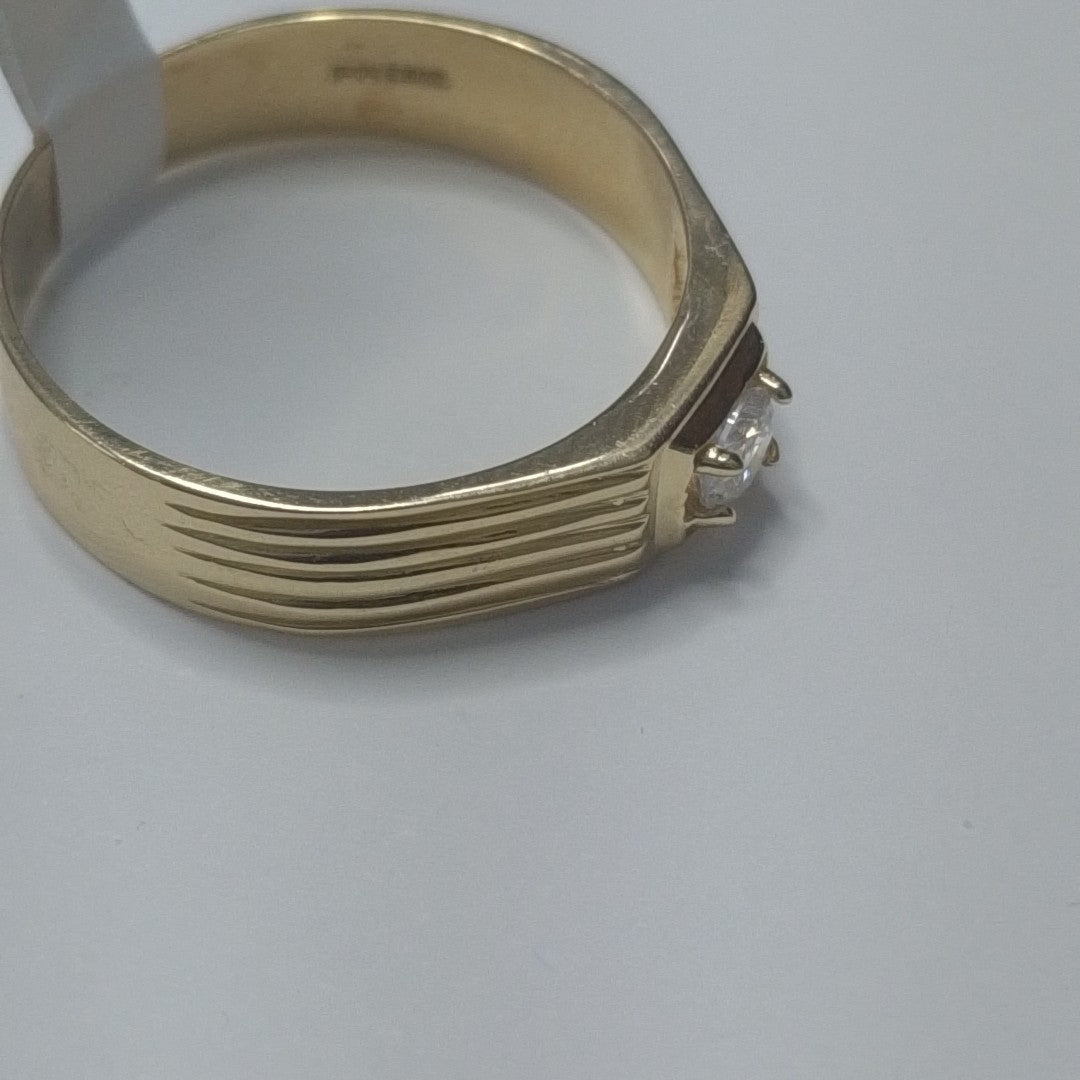 ANILLOS CON CIRCONIAS 14K TALLA 11 4 GR (NUEVO)