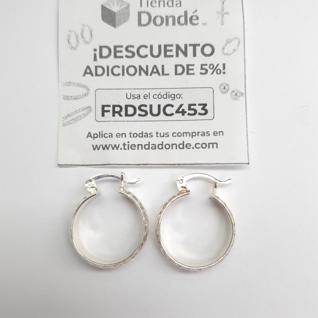 PAR ARRACADAS FACETADAS PLATA .925 3.5 GR (NUEVO)