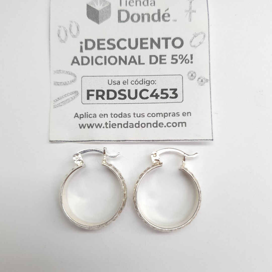 PAR ARRACADAS FACETADAS PLATA .925 3.5 GR (NUEVO)