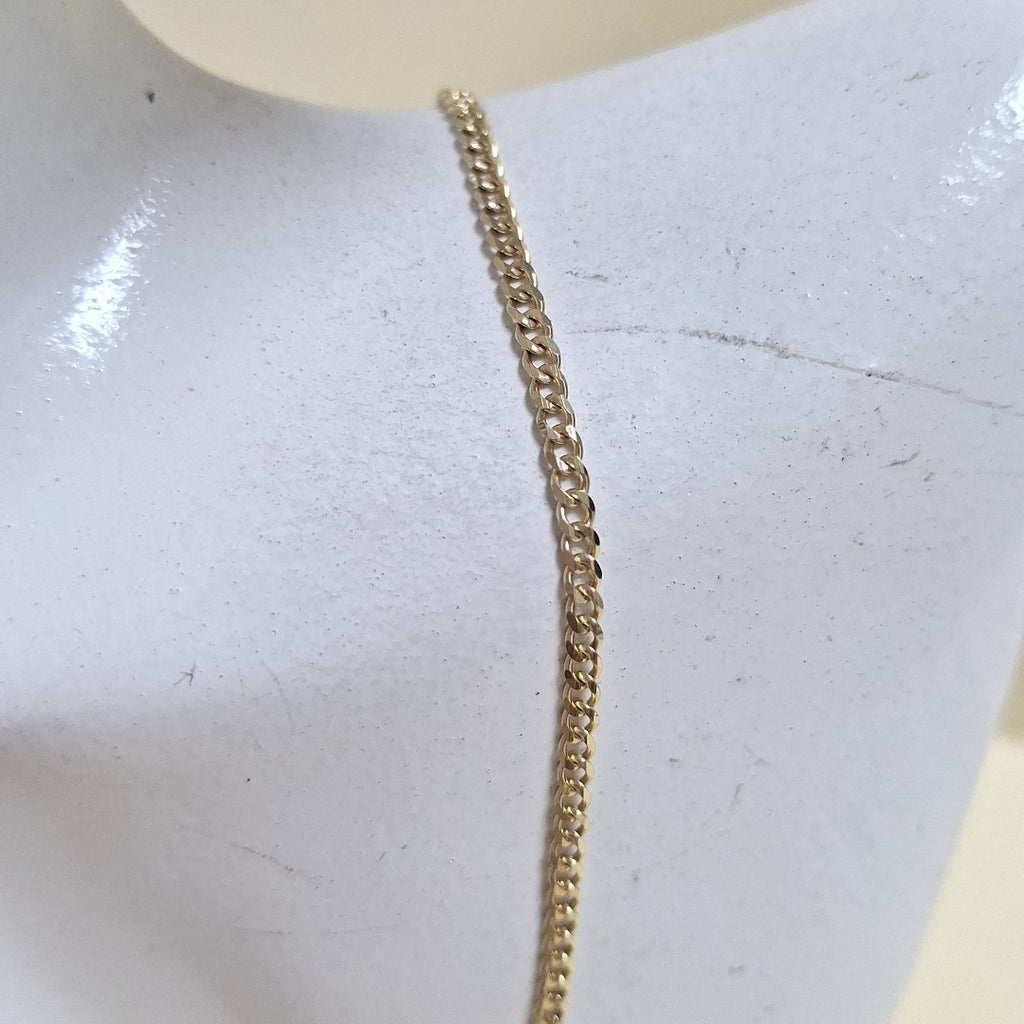 CADENAS TEJIDO BARBADA ORO 10K 55 CM 3.8 GR (NUEVO)