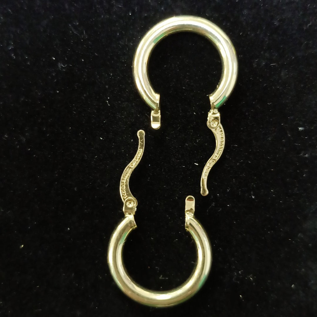 ARETES TEJIDO ARRACADAS LISAS 14K 1.6 GR (NUEVO)