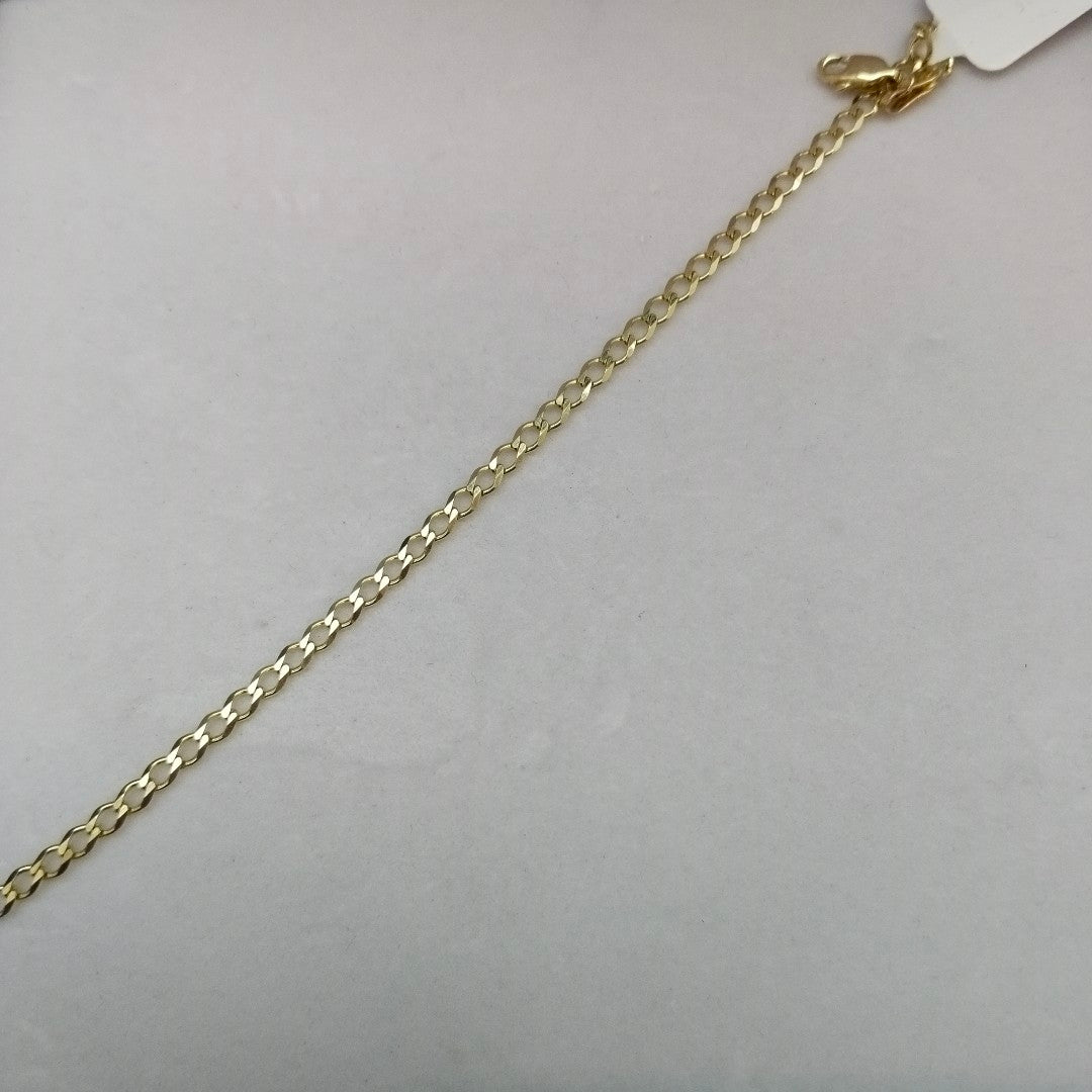 PULSERA TEJIDO BARBADA 14K 21 CM 3.9 GR (NUEVO)