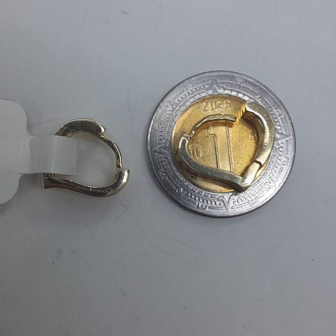 ARETES ARRACADAS CORAZON C CIRCONIAS 14K 2.2 GR (NUEVO)