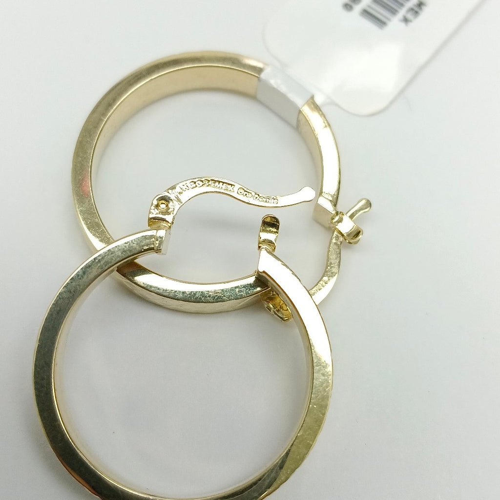 ARETES TEJIDO ARRACADAS FACETADAS 14K 2.9 GR (NUEVO)
