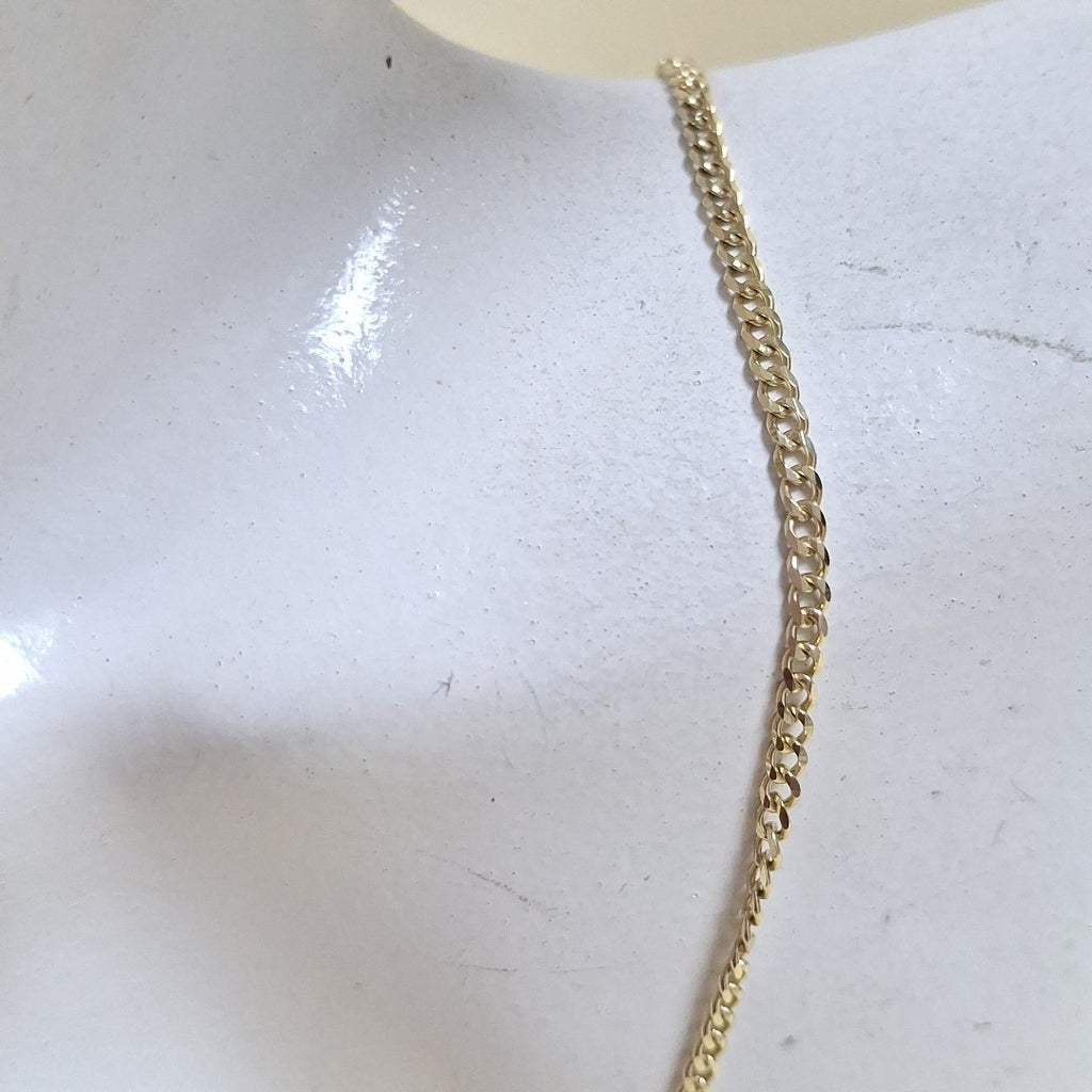 CADENAS TEJIDO BARBADA ORO 10K 50 CM 3.4 GR (NUEVO)