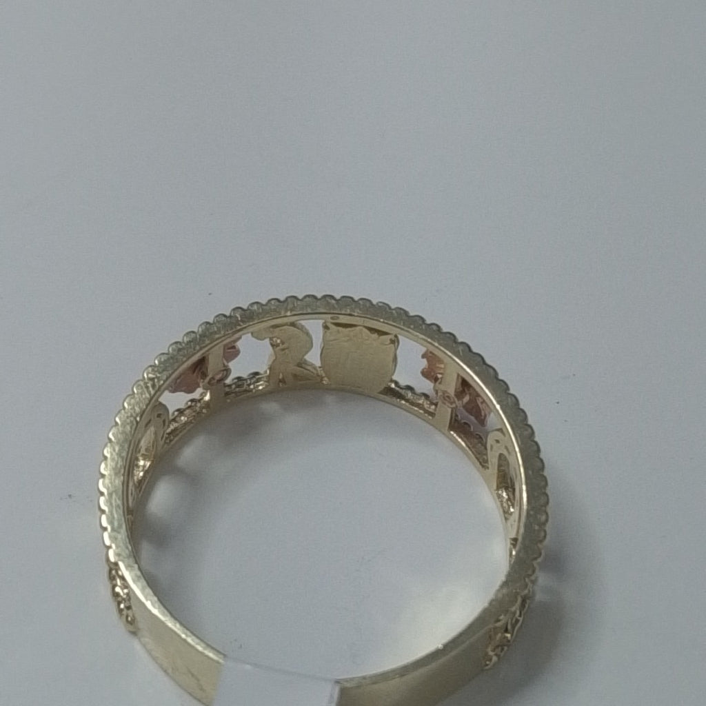 ANILLOS ARGOLLA DE LA SUERTE 10K TALLA 9 3.1 GR (NUEVO)