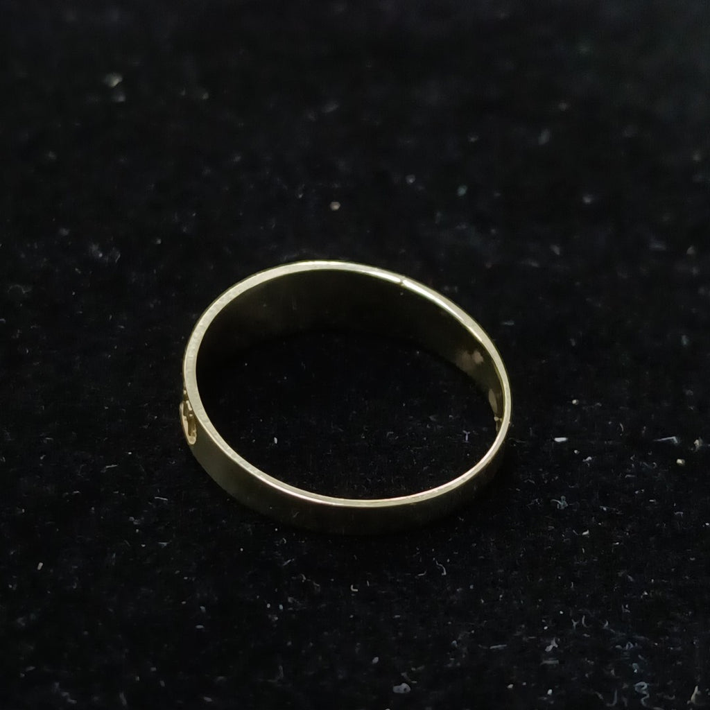 ANILLOS ARGOLLA DE LA SUERTE 10K TALLA 8 1.2 GR (NUEVO)