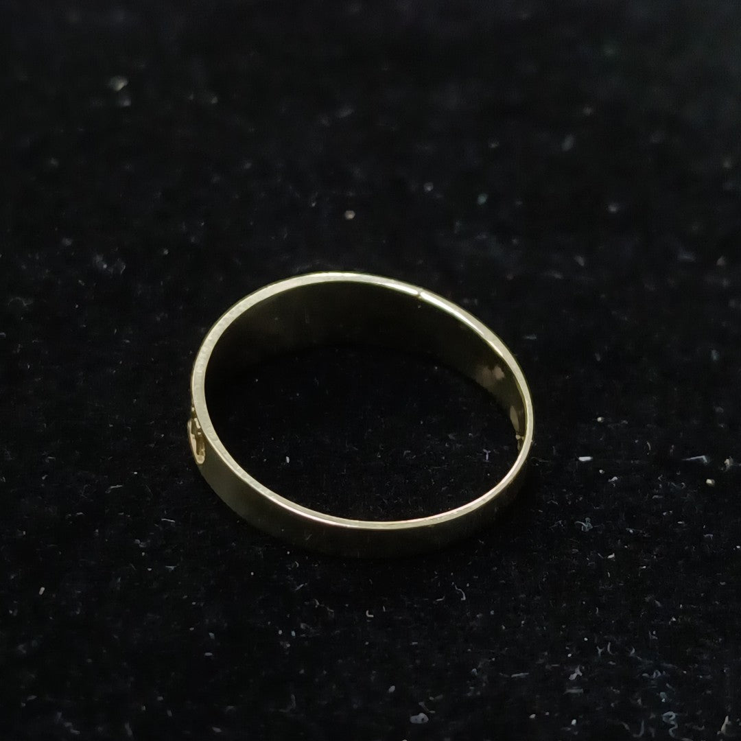 ANILLOS ARGOLLA DE LA SUERTE 10K TALLA 8 1.2 GR (NUEVO)