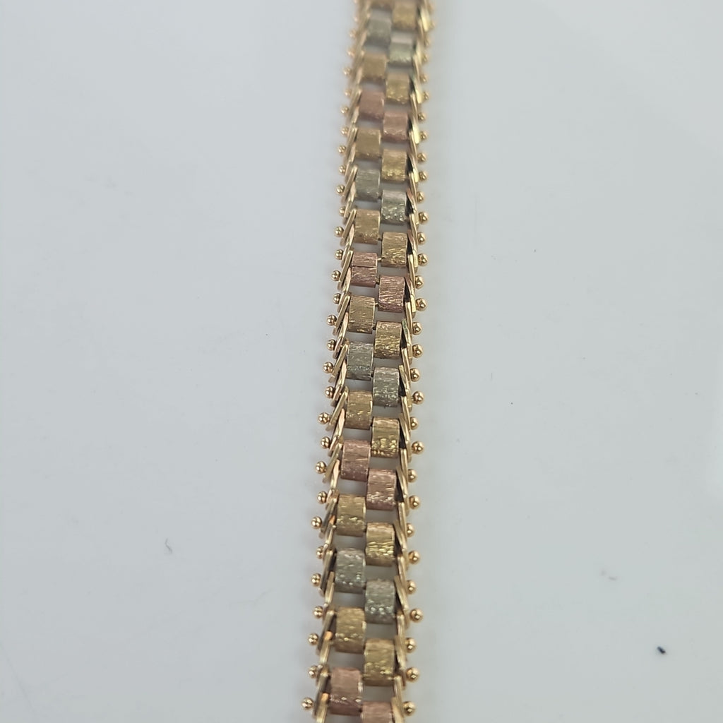 PULSERA ORO COMBINADO 14 K 13,30 GRMS (SEMINUEVO)