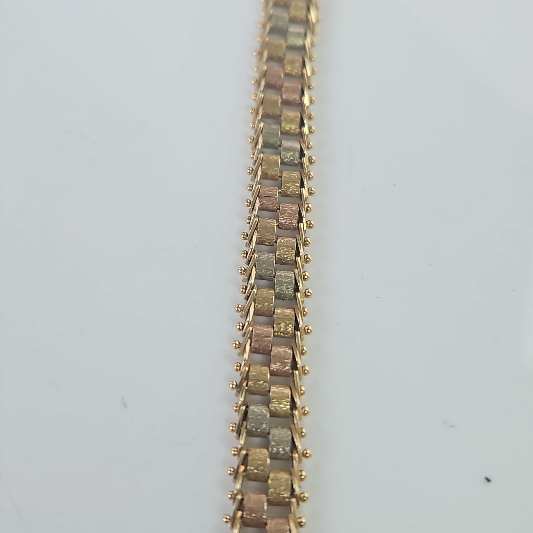 PULSERA ORO COMBINADO 14 K 13,30 GRMS (SEMINUEVO)