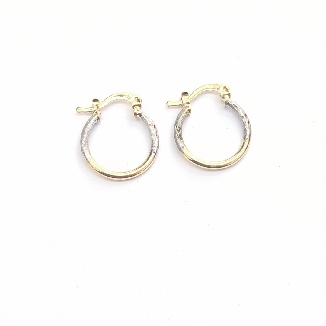 ARETES ARRACADAS COMBINADAS 14K 1.1 GR (NUEVO)