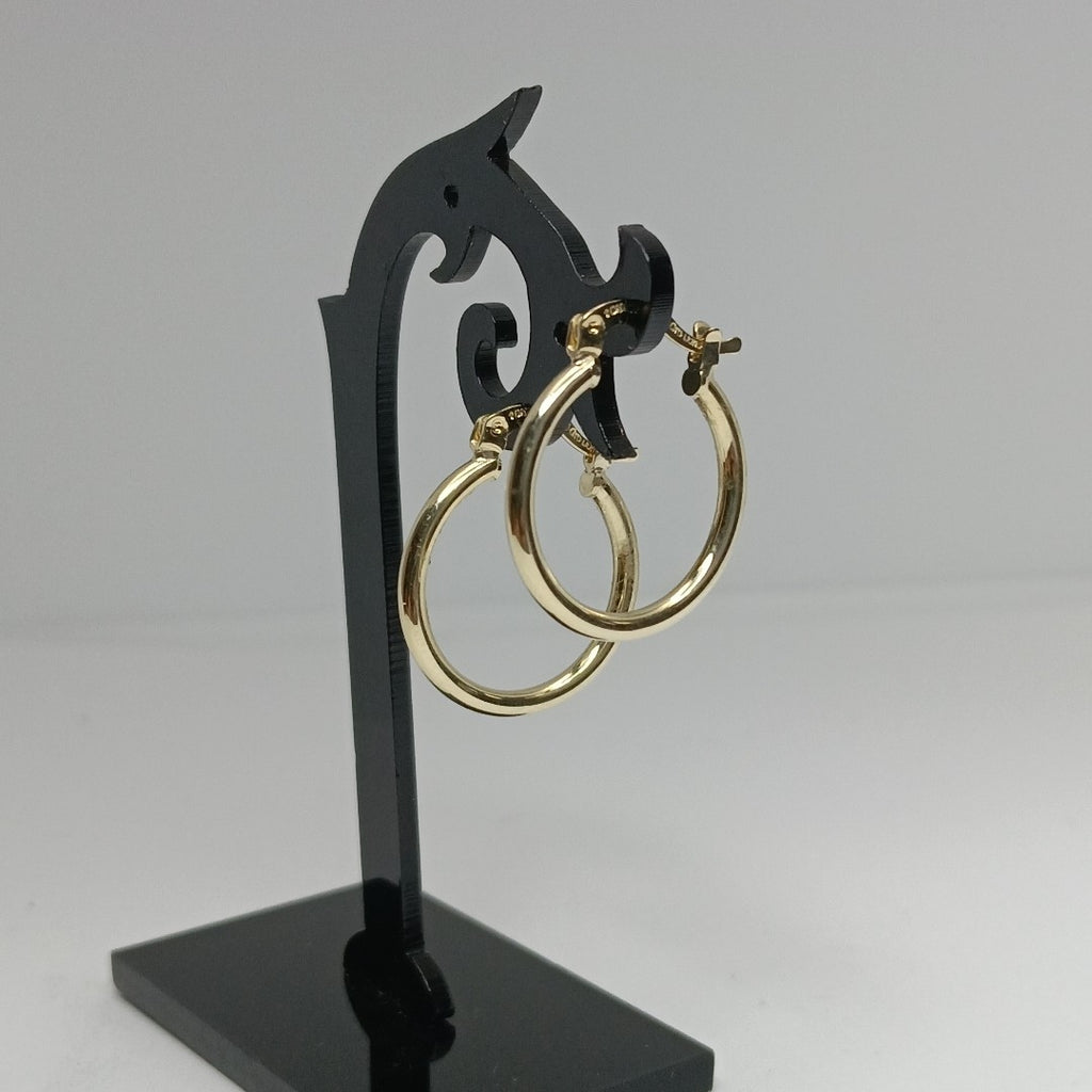 ARETES TEJIDO ARRACADAS LISAS 14K 1.2 GR (NUEVO)