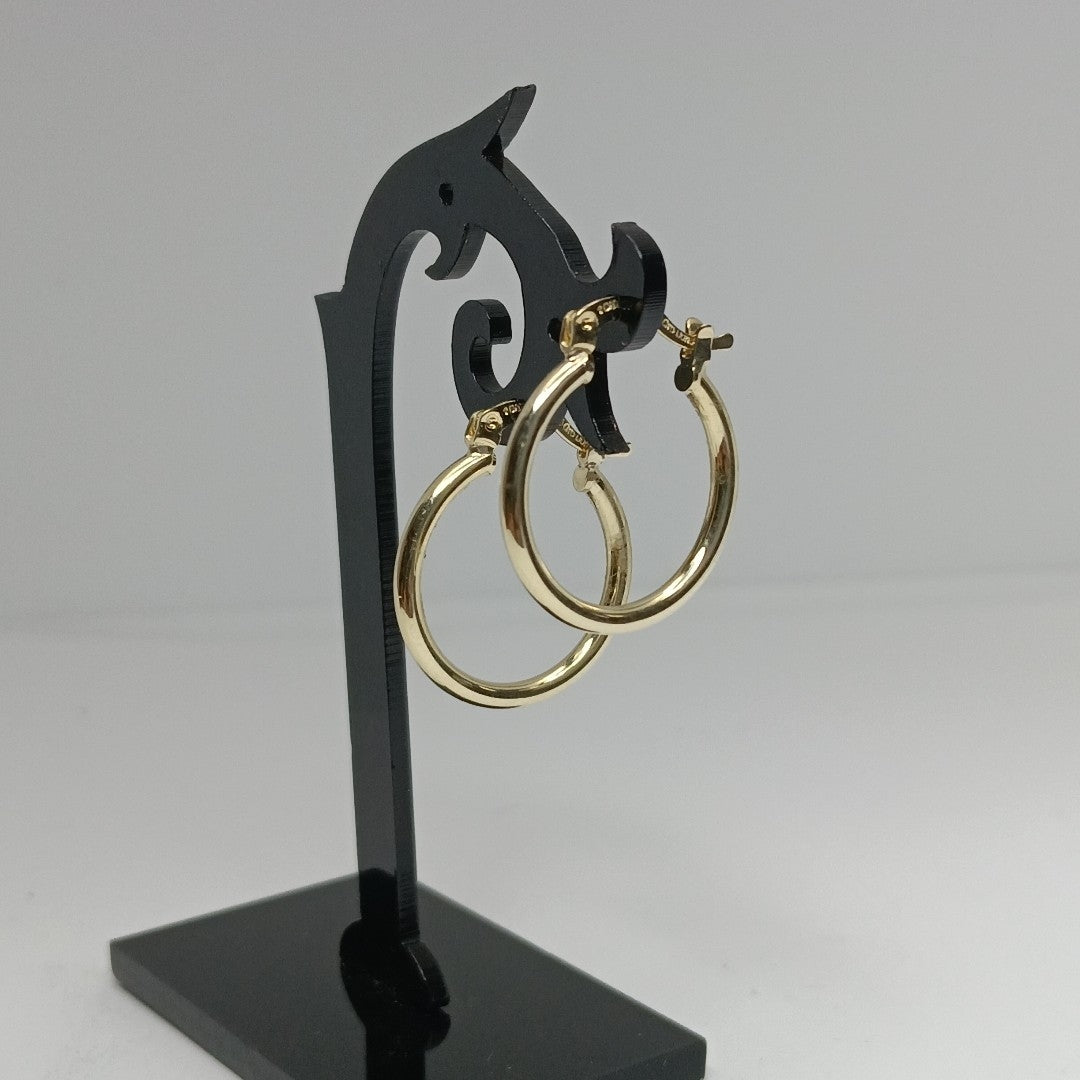 ARETES TEJIDO ARRACADAS LISAS 14K 1.2 GR (NUEVO)