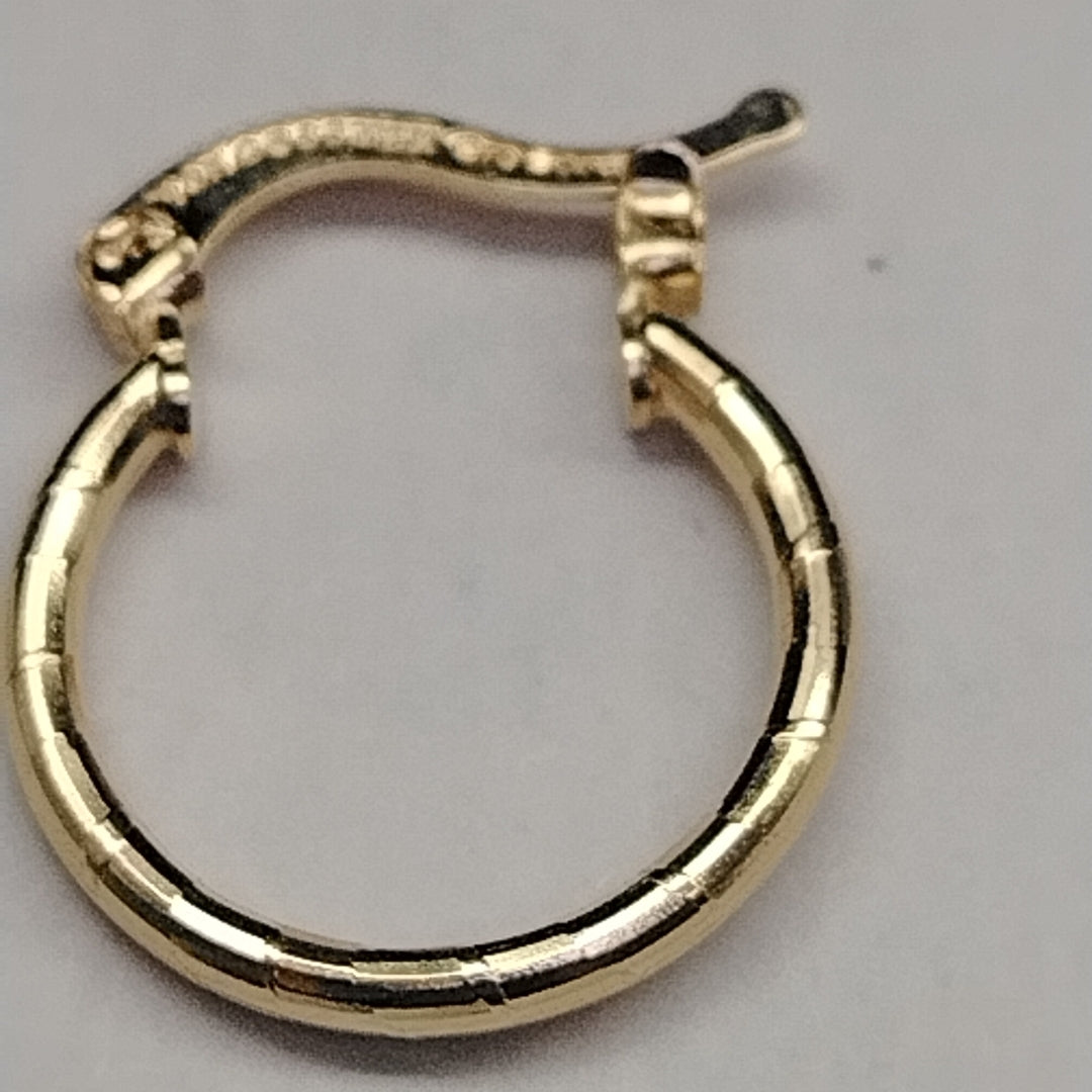 ARETES ARRACADAS ESTRIADAS 14K 1.4 GR (NUEVO)