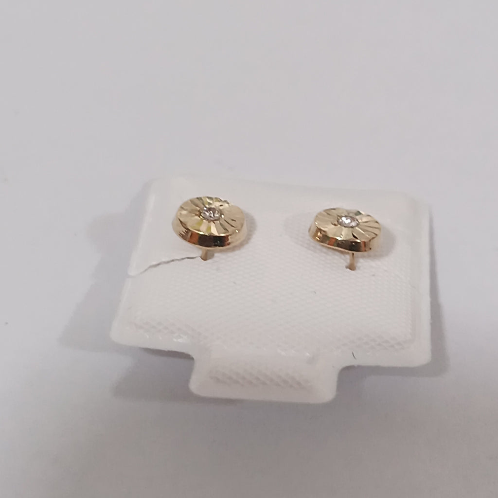 BROQUELES BROQUEL FIG BOTON C CIRCONIA 14K 0.2916 GR (NUEVO)