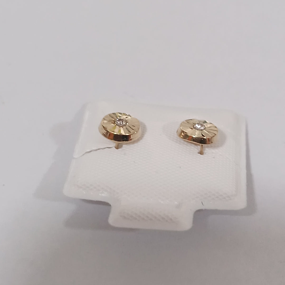 BROQUELES BROQUEL FIG BOTON C CIRCONIA 14K 0.2916 GR (NUEVO)