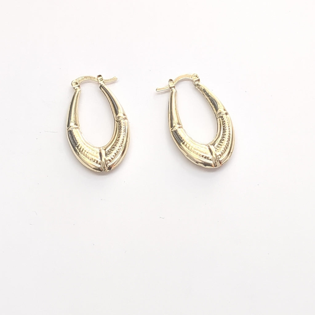ARETES ARRACADAS ESTRIADAS 14K 2.6 GR (NUEVO)